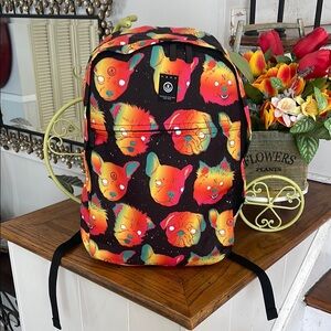 NWT Neff  rainbow colored dog zombie backpack